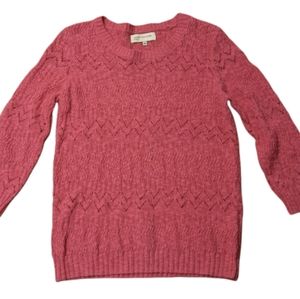 Jones New York pink open knit designer sweater.